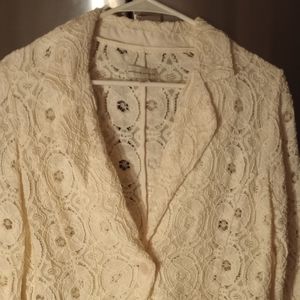 Adrienne Vittadini Cream Color Cardigan size XL